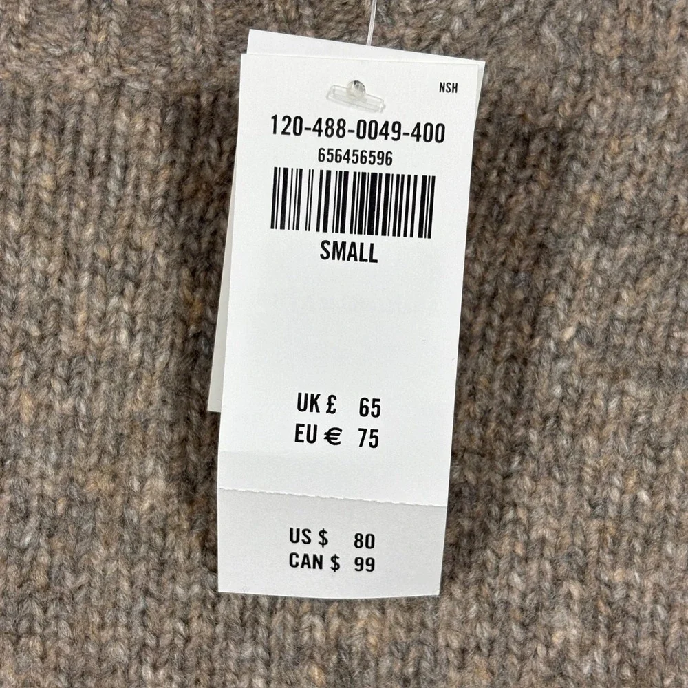 Abercrombie & Fitch Soft Sweater Mens Small Beige Crew Neck Knit Pullover Preppy - Picture 2 of 12